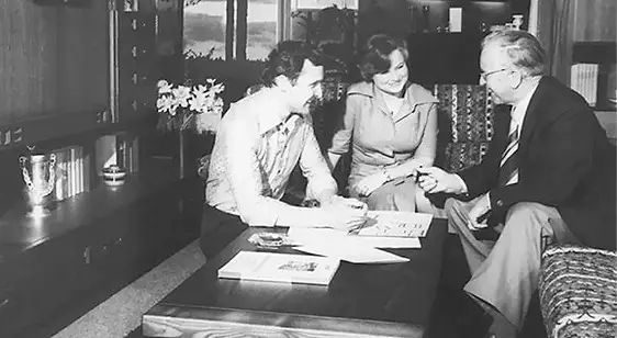 Geri Vögeli und Christian Scherrer bei einem Firmenanlass