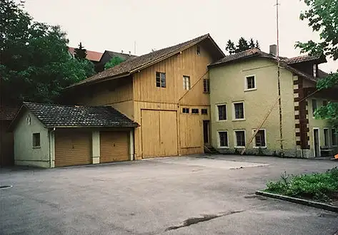 Alte Tapeziererei von Weibel Möbel kurz vor dem Abbruch 1998