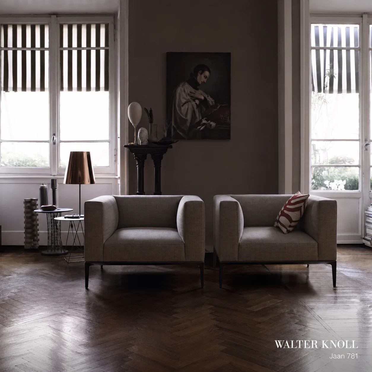 Elegante Sessel in einem stilvollen Wohnzimmer von Walter Knoll